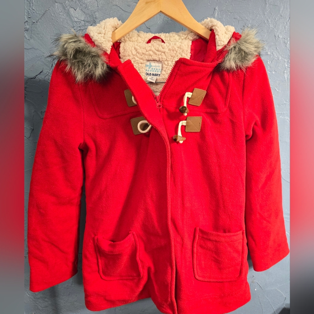Old Navy Kids Red Hooded Jacket Size XL (14)
